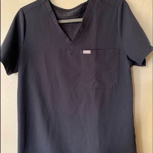 Charcoal Figs Catarina Scrub Top Size M